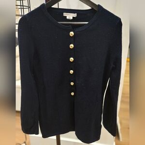 Sincerely Jules Navy Cardigan with Gold Buttons